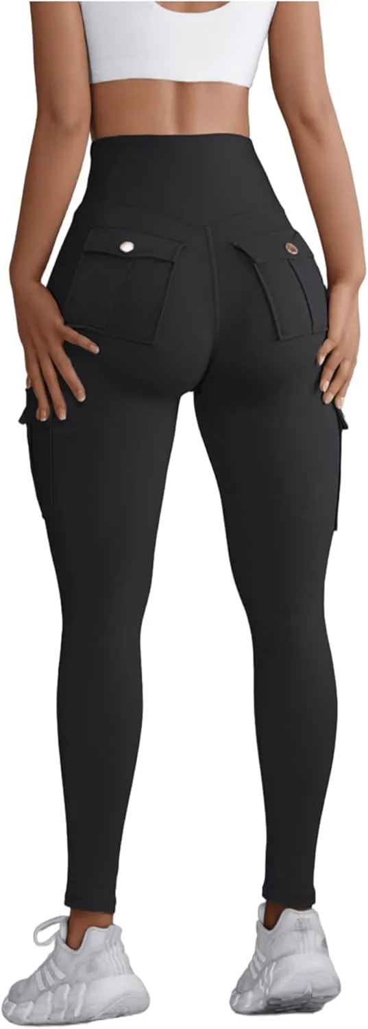 Hip Lift Leggings with Flap Pockets Women's Workout Leggings