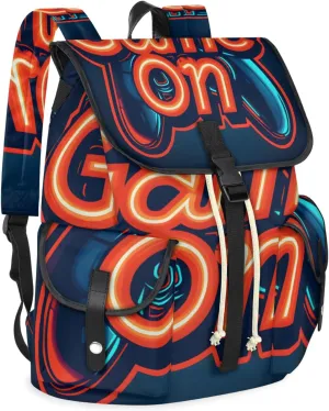Honeybaby Vintage Waterproof Laptop Backpack for Men/Women Travel Essentials Backpack Expandable Carry On Bag with Anti-Theft Compartment Fits 15" Notebook Game On
