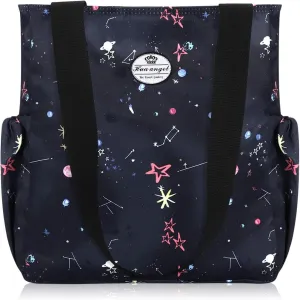 HUA ANGEL Floral Tote Bag - Casual Shoulder Bag Daily Tote Bag with Zipper Gym Travel Shopping Work Handbag for Women