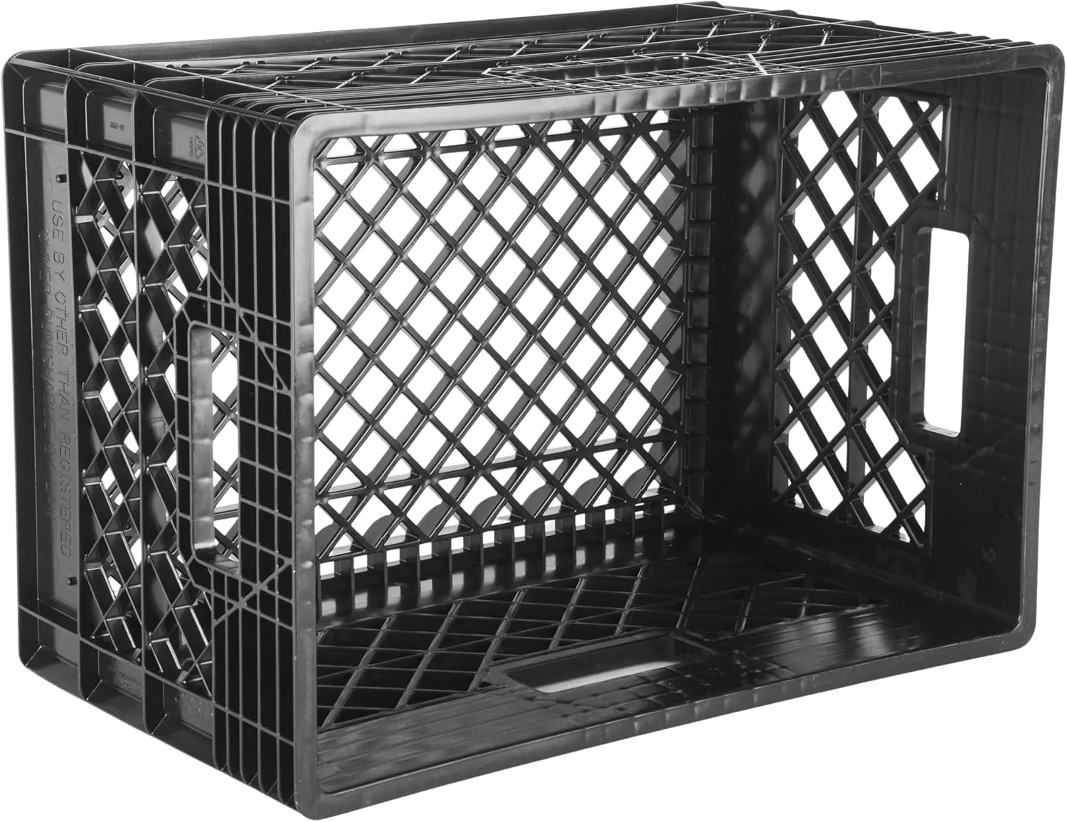 Hudson Exchange 19 x 13 x 11" (24 Quart, 3 Pack) Mesh Commercial Grade Milk Crate Handled Storage Container Tote, Black