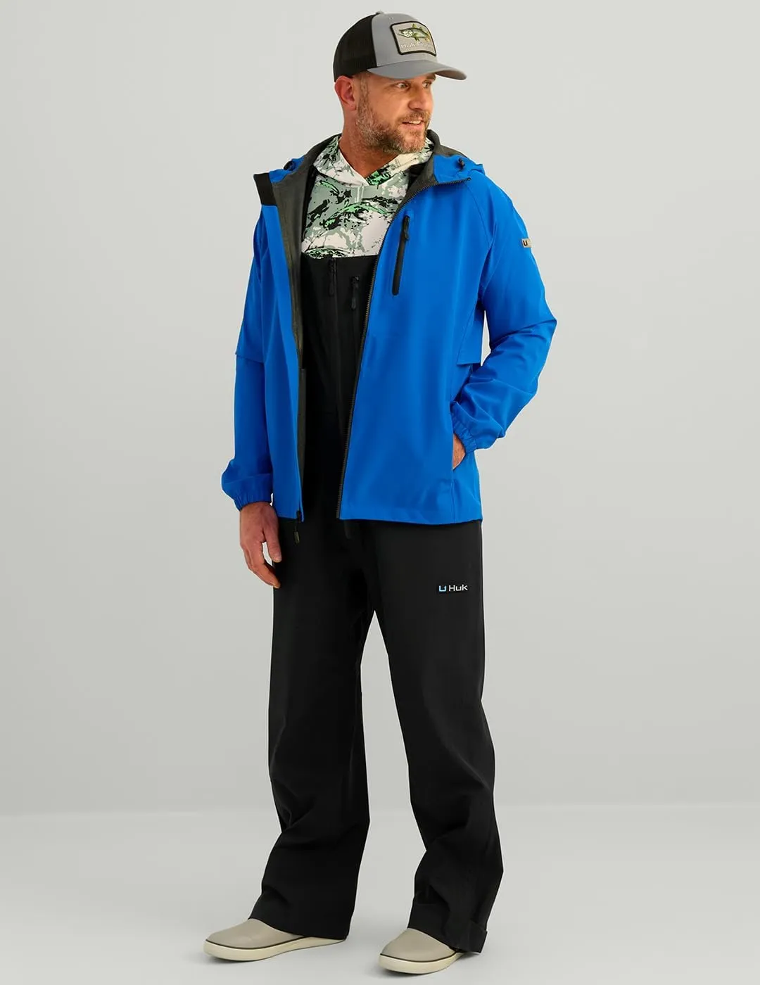 HUK Mens Rover Bib, Windproof & Waterproof Fishing Bibs Overalls