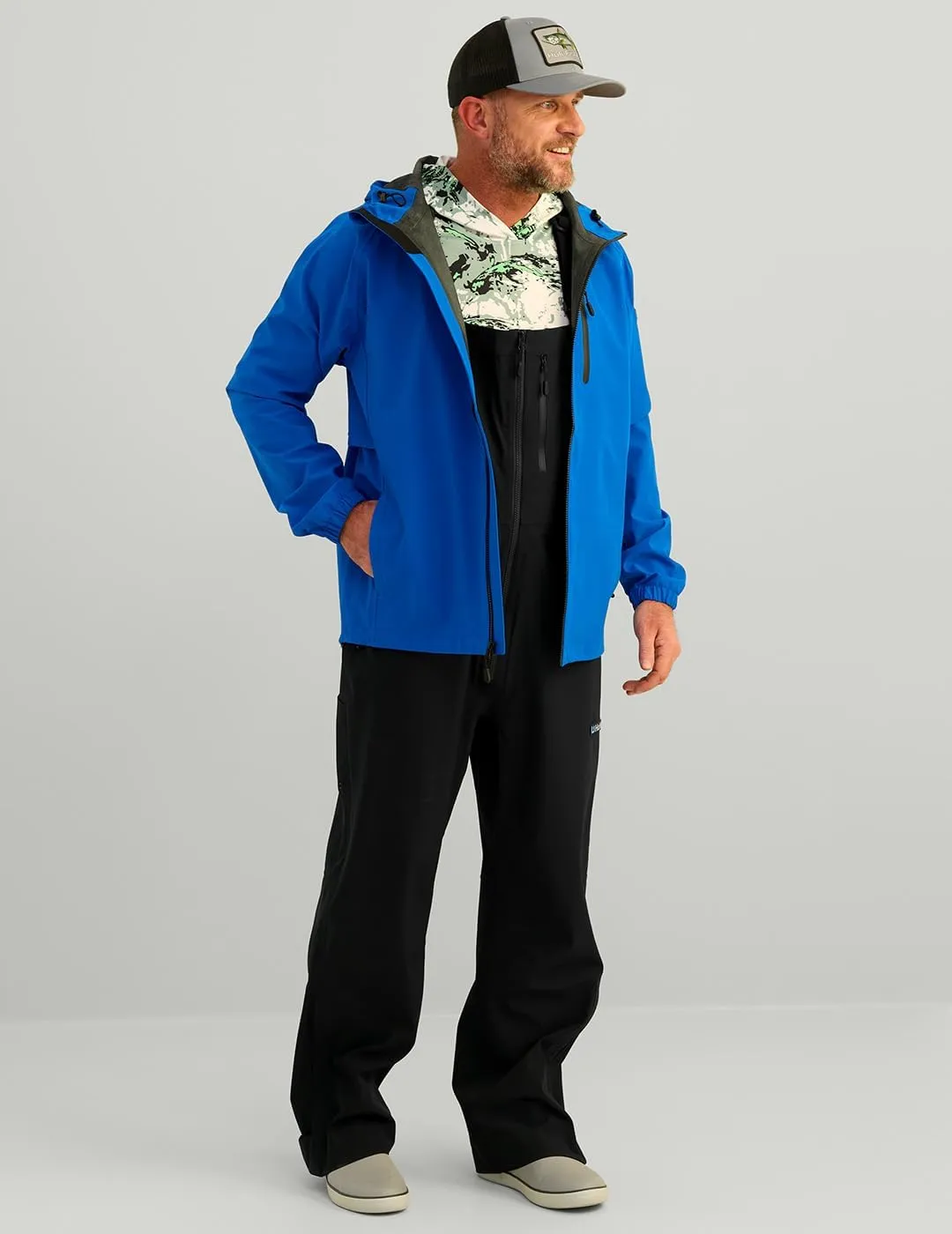 HUK Mens Rover Bib, Windproof & Waterproof Fishing Bibs Overalls