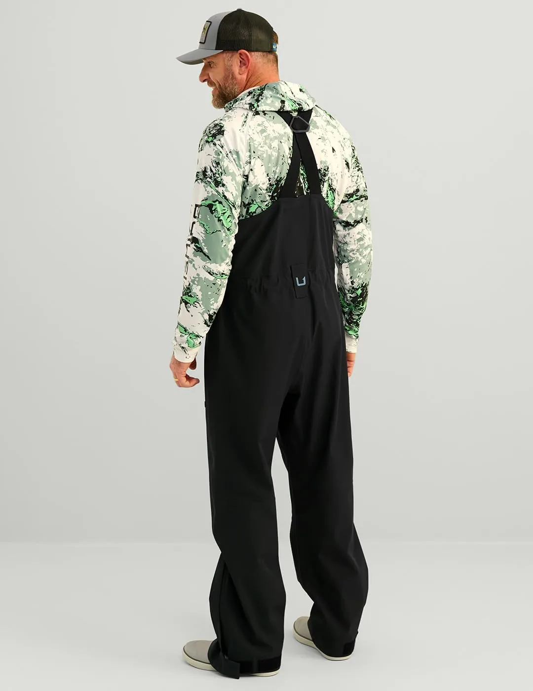 HUK Mens Rover Bib, Windproof & Waterproof Fishing Bibs Overalls