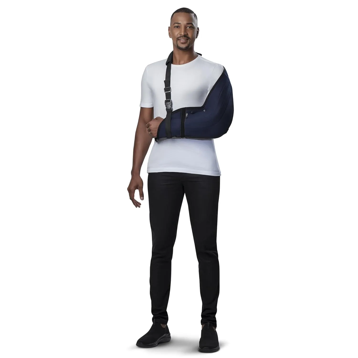 Immobilizer Arm Sling for Upper Limb Injuries - Arm Brace for Left and Right, Bursitis Elbow Brace, Arm Support Straps - Shoulder Support Immobilizer for Rotator Cuff - Black, Medium