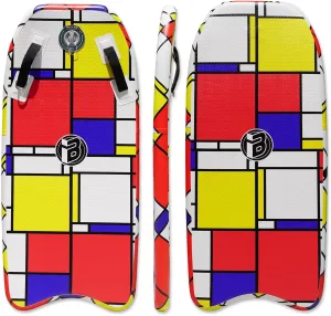Inflatable Bodyboard Portable Surfboard with Hammer Seam Technology Storage 48 Inch Super Folding Body Board with Max Inflation Pressure 15PSI
