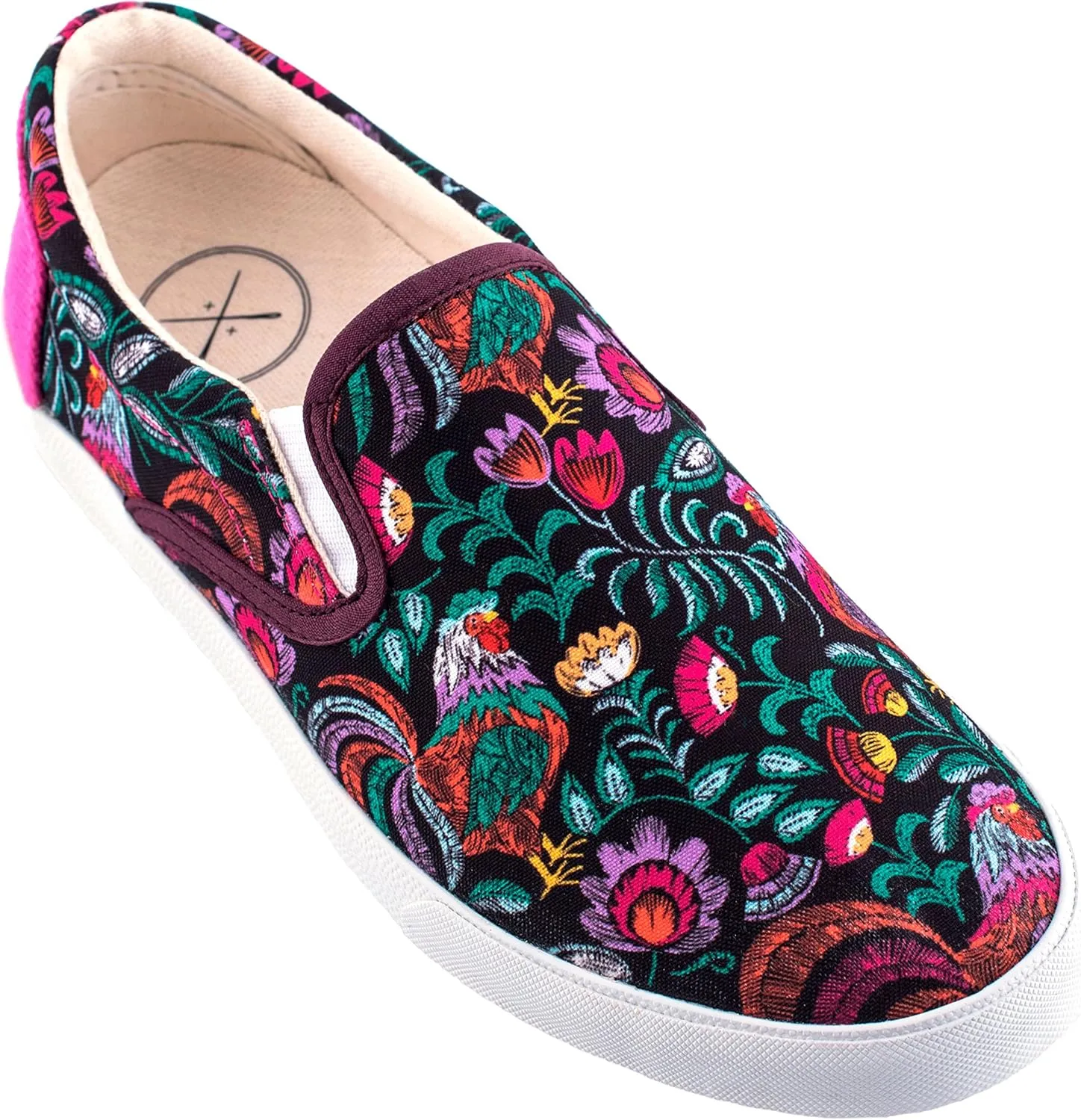 Inkkas - Rooster Slip On Sneaker Canvas Sneaker - Handcrafted Artisan Women's & Men's Casual Shoes