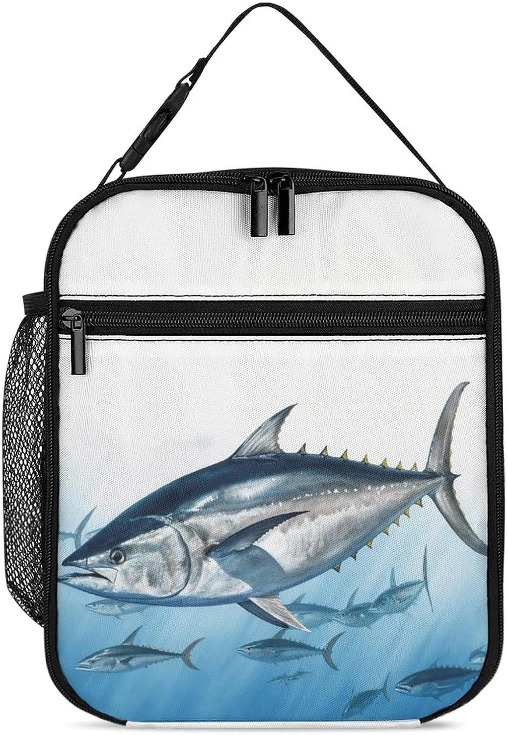 Insulated Lunch Bag Bluefin Tuna Thunnus Print Reusable Lunch Bag Food Storage Bag for Work, Picnics, Travel And Many Other Occasions., 27.5X20cm, style