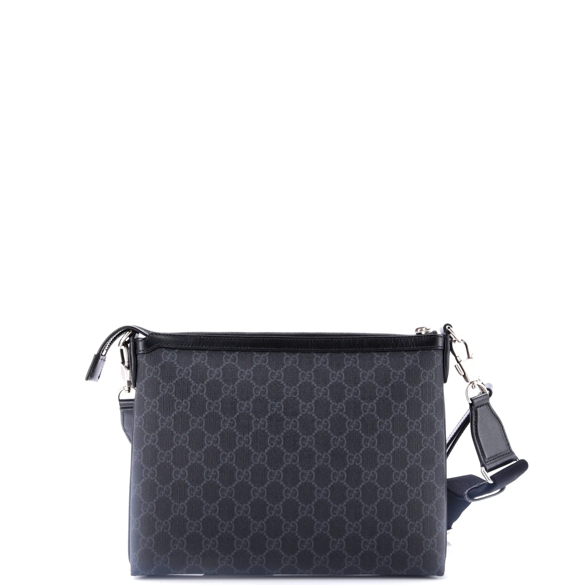 Interlocking G Patch Wristlet Messenger Bag GG Coated Canvas Small