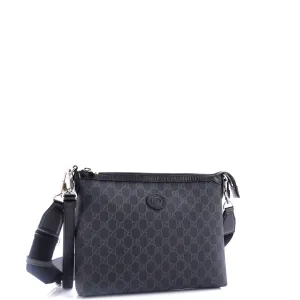 Interlocking G Patch Wristlet Messenger Bag GG Coated Canvas Small