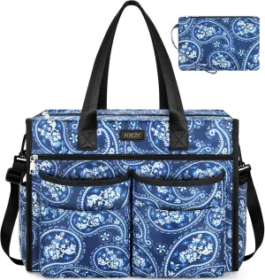 ITIEZY Utility Tote Bag for Women with 15/18 Pockets - Large Teacher Tote Bag with Zipper Compartment Nurse Bags for Work
