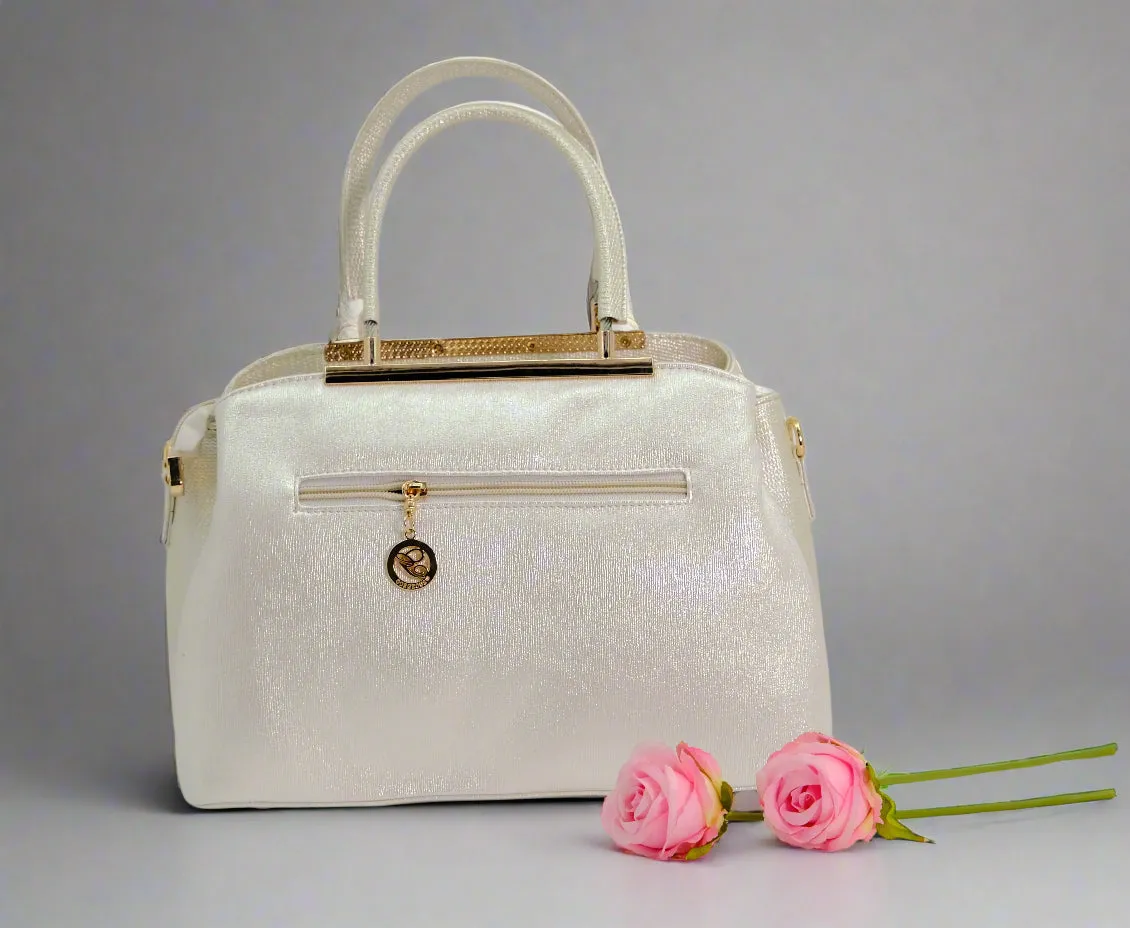 Ivory luxurious women's handbag