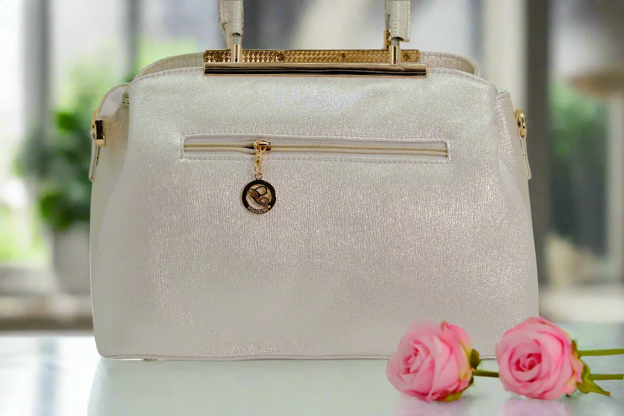 Ivory luxurious women's handbag