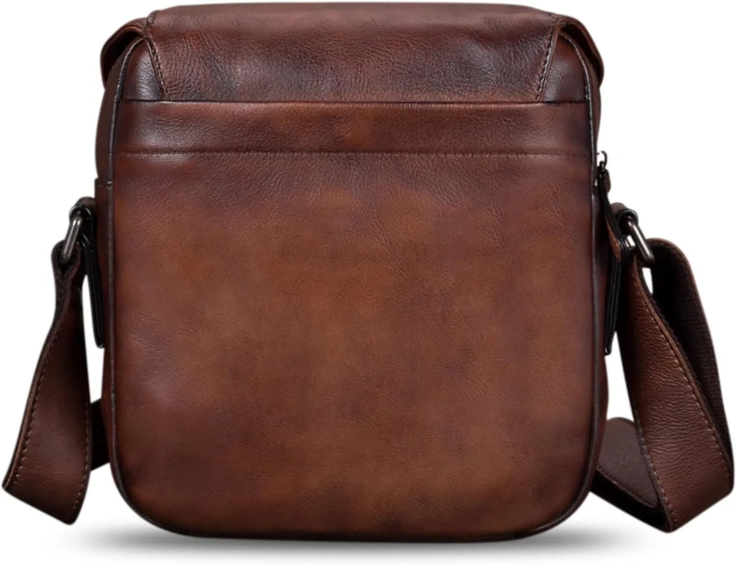 IVTG Genuine Leather Messenger Bag for Men Crossbody Shoulder Bag Satchel Casual Sling Daypack Work Business Daily Purse