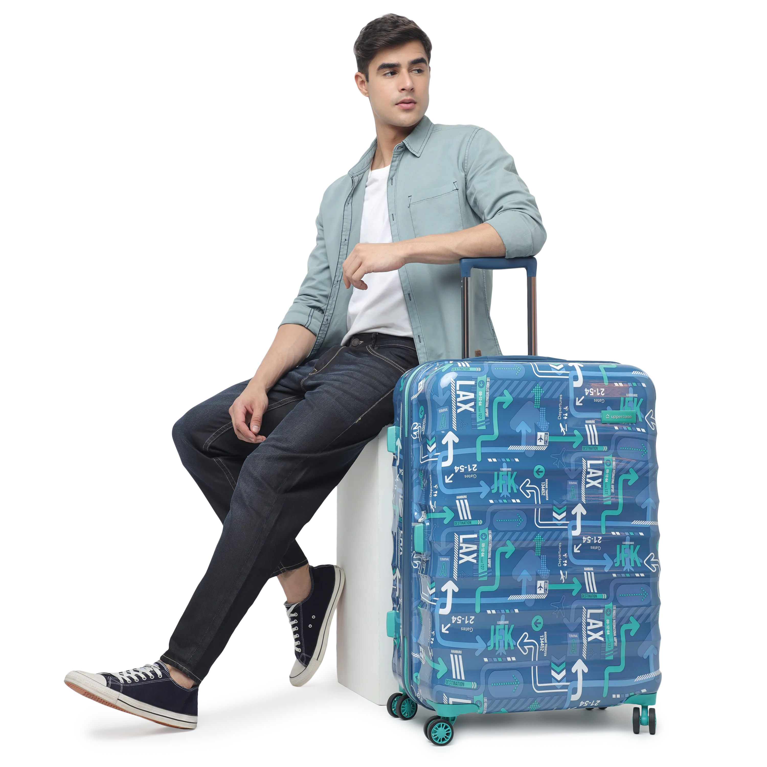 JFK Denim Blue Set of 2 (S L) Trolley