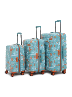 JFK Teal Blue Set of 3 (S M L) Trolley