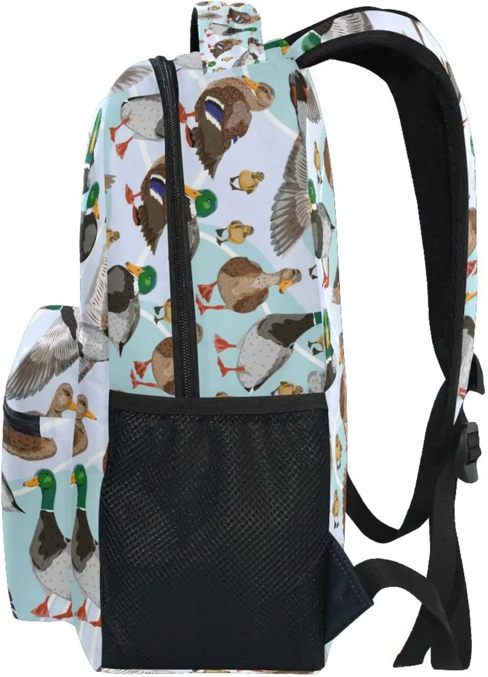 JIPONI Mallard Ducks Pattern Backpack For Girls Boys, Student School Bag Bookbag Travel Laptop Backpack Purse Daypack