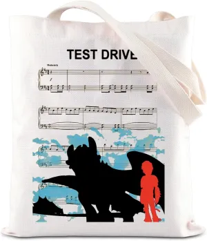 JNIAP Dragon Test Drive Tote Bag for Movie Fans Dragon Gift Dragon Toothless Dragon Training Gift