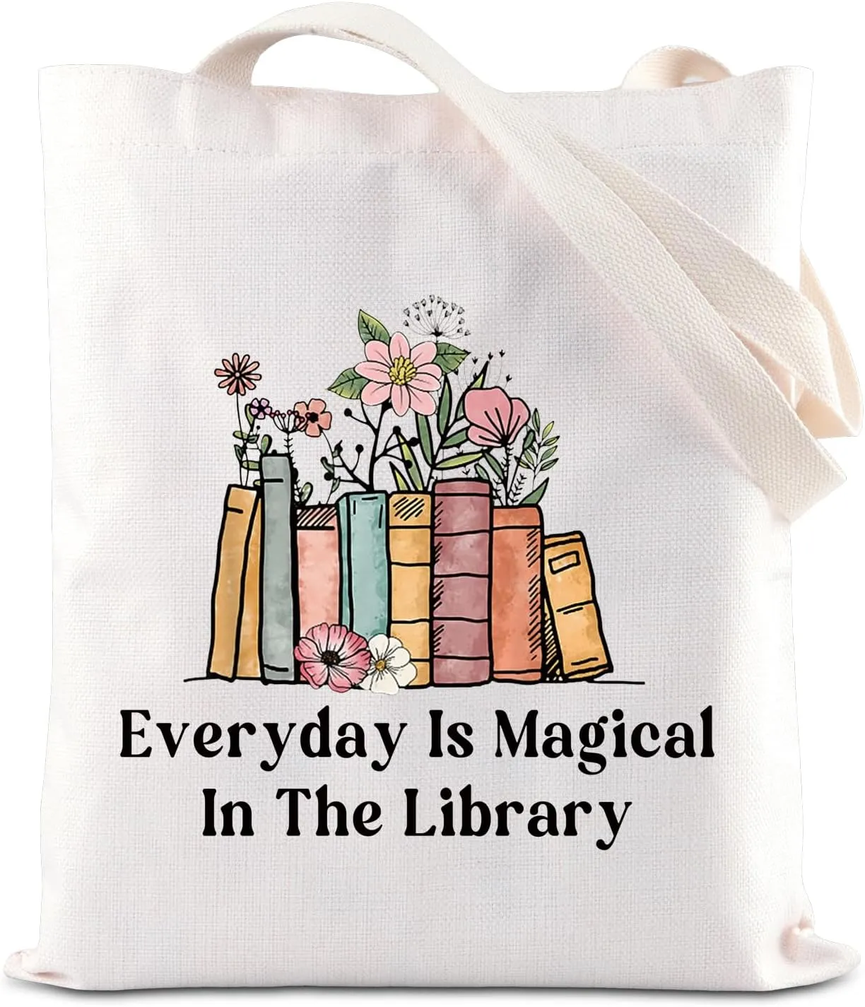 JNIAP Librarian Tote Bag Librarian Gift For Women Library Grocery Bag Reading Lover Bookworm Bookish Shopping Beach Handbag