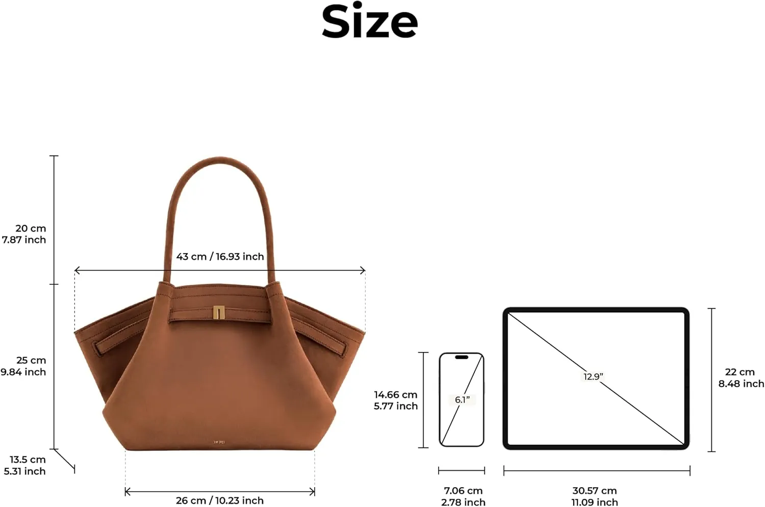 JW PEI Women's Hana Medium Faux Suede Tote Bag