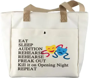 JYTAPP Theatre Life Tote Bag Drama Theater Gift Theatre Novelty Shoulder Bag Musical Performer Gift