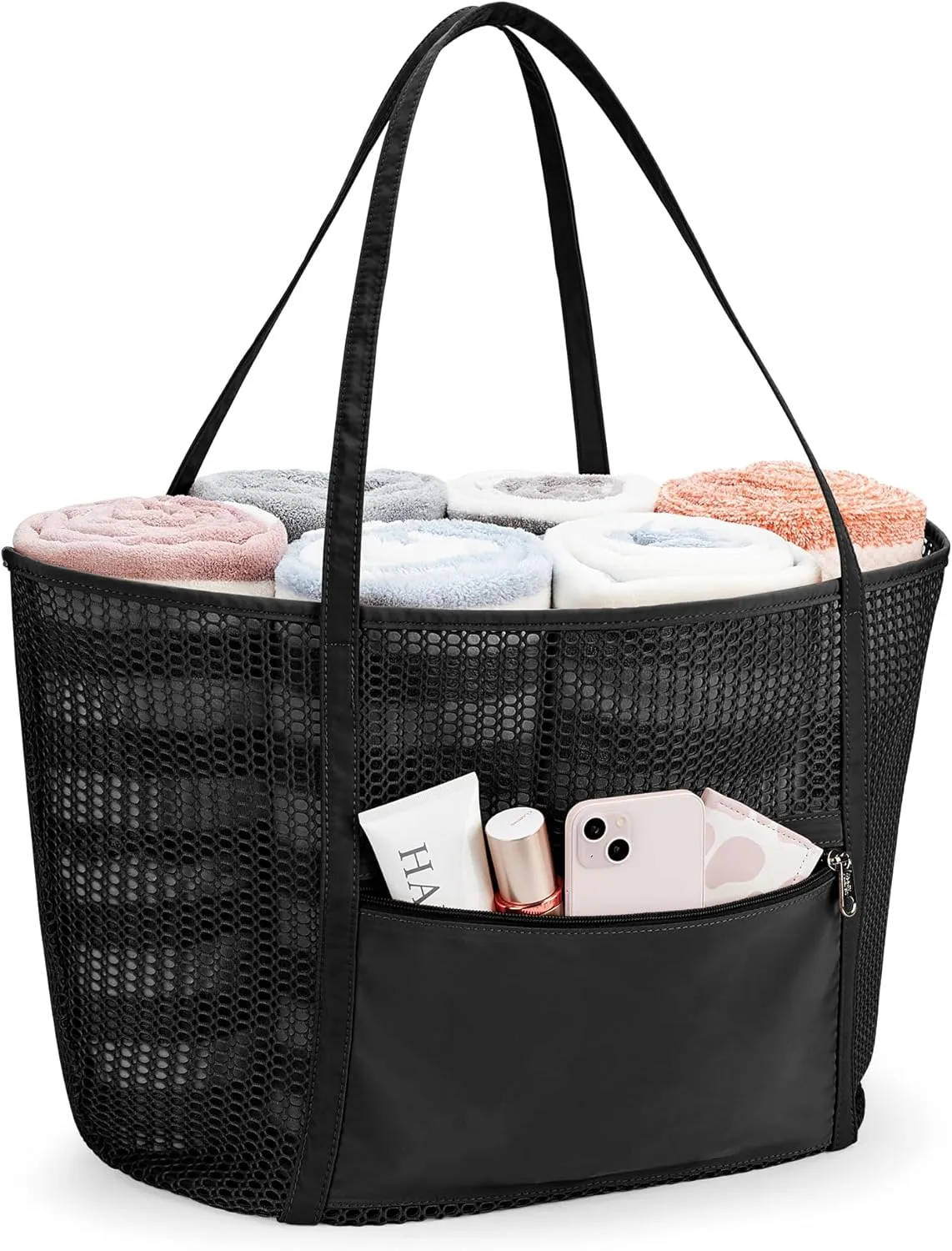 KALIDI FANCY FOREST Beach Mesh Tote Bag, Womens Shoulder handbag MAX 27L Grocery Bag