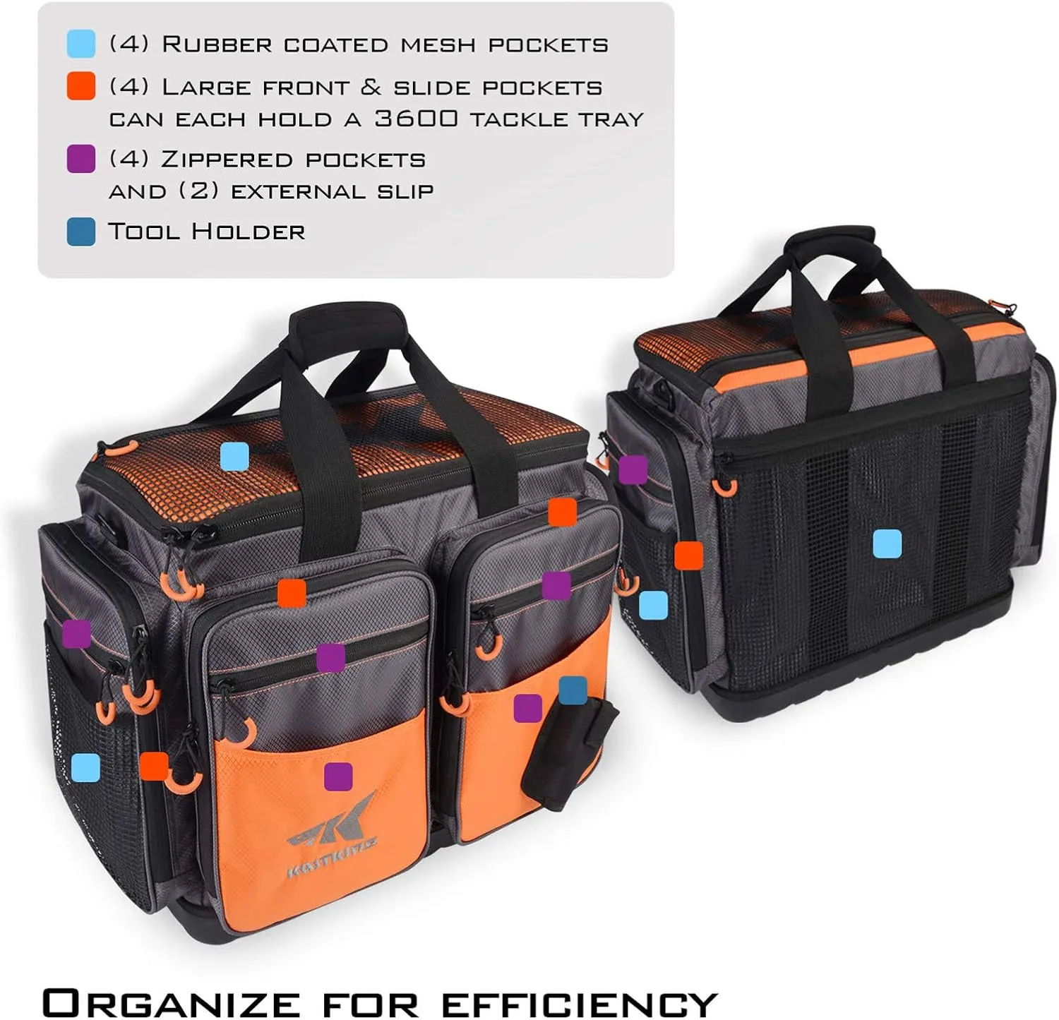 KastKing Fishing Gear & Tackle Bags - Saltwater Resistant Fishing Bags - Fishing Tackle Storage Bags