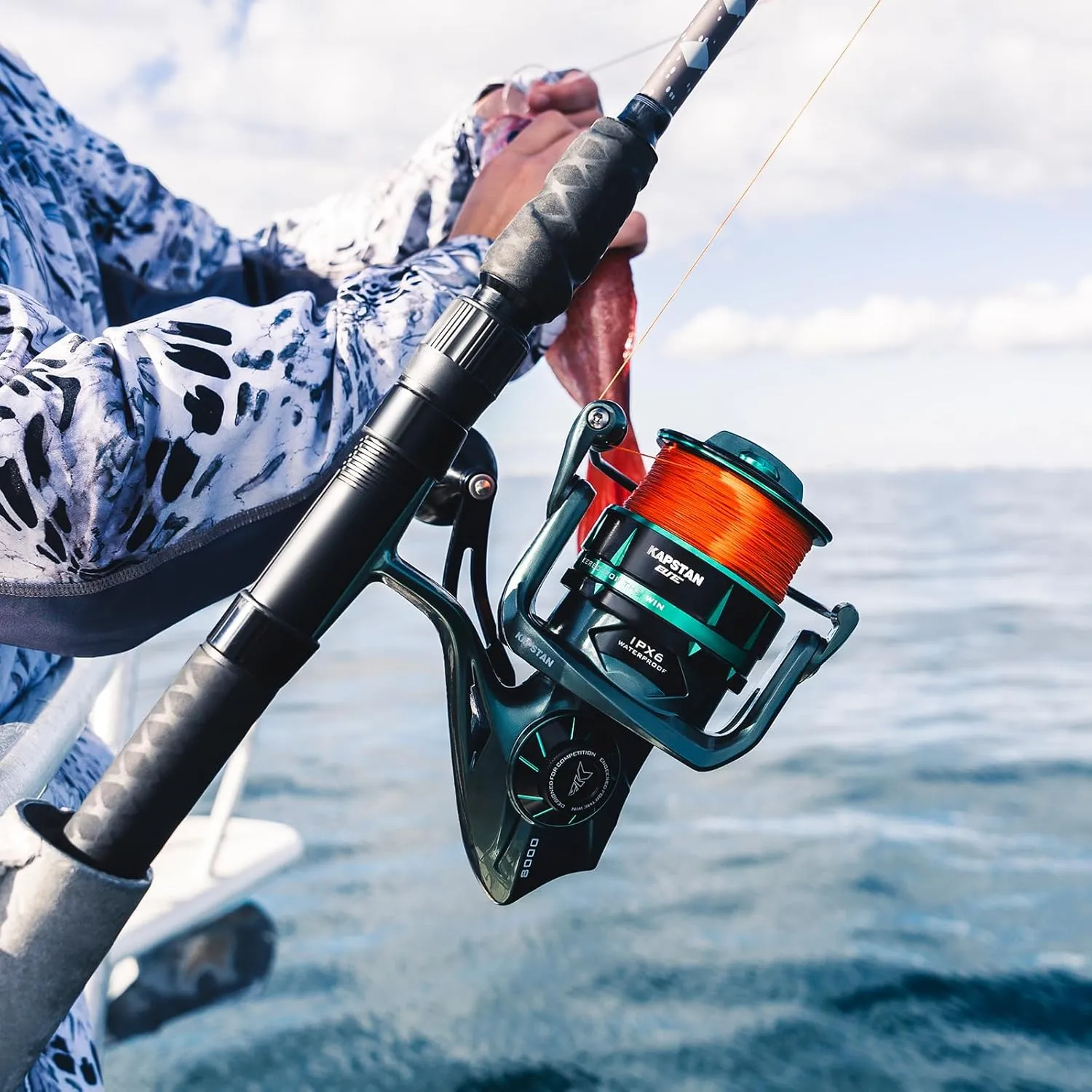 KastKing Kapstan Elite Saltwater Spinning Fishing Reel, Up to 55LBs Max Drag Big Game Fishing Reel, IPX6 Waterproof & Corrosion-Resistant Bearing System - Ideal Fishing Gifts for Saltwater Fishing