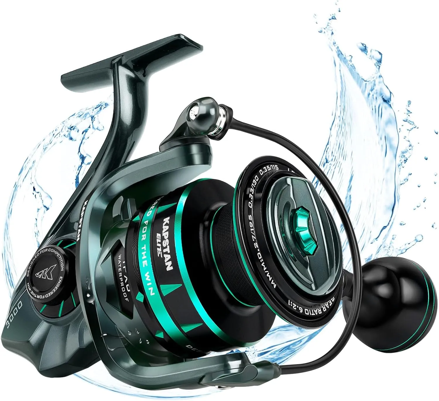 KastKing Kapstan Elite Saltwater Spinning Fishing Reel, Up to 55LBs Max Drag Big Game Fishing Reel, IPX6 Waterproof & Corrosion-Resistant Bearing System - Ideal Fishing Gifts for Saltwater Fishing