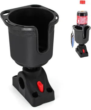 Kayak Cup Holder, Kayak Drink Holder with Mount Bracket and Fishing Tool/Lures Storage - Kayak Accessories for Fishing - Kayak Track Mount Installation