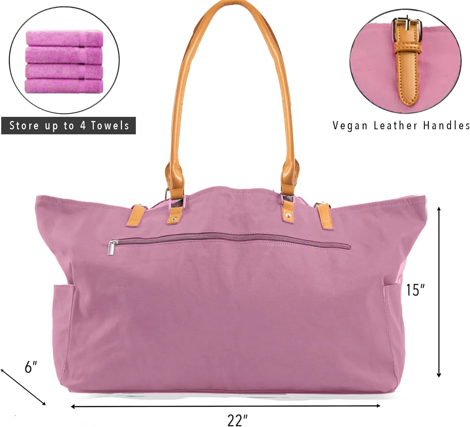 Keho Waterproof Beach Bag with Pockets For Women (Sandproof)