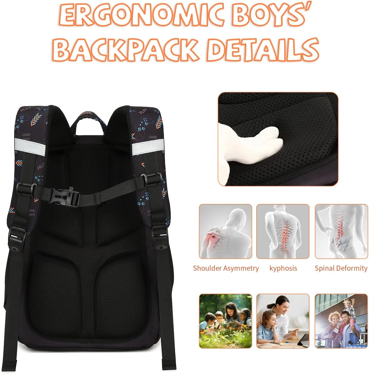 Kids Backpack for Girls Preschool Elementary Kindergarten School Bag 15.6″ Multifunctional Cute Large Capacity