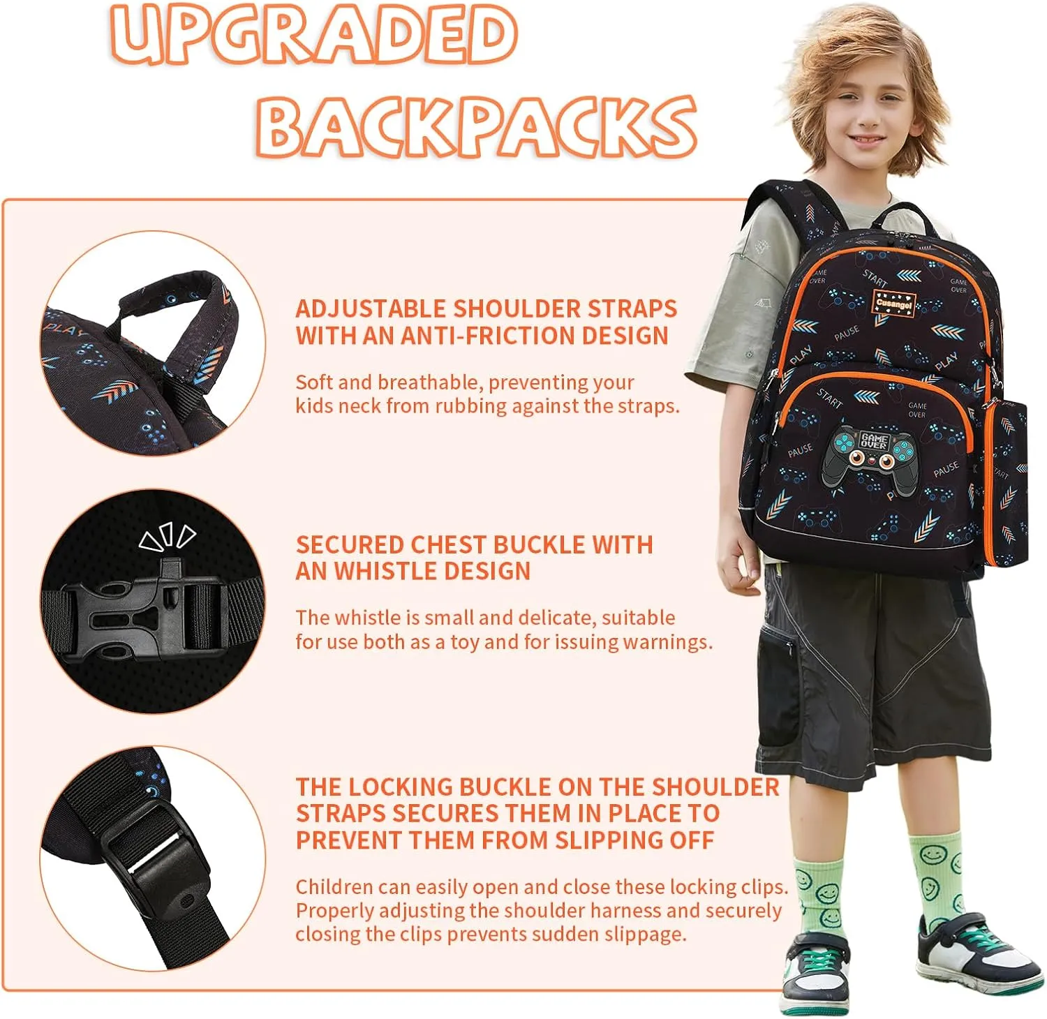 Kids Backpack for Girls Preschool Elementary Kindergarten School Bag 15.6″ Multifunctional Cute Large Capacity