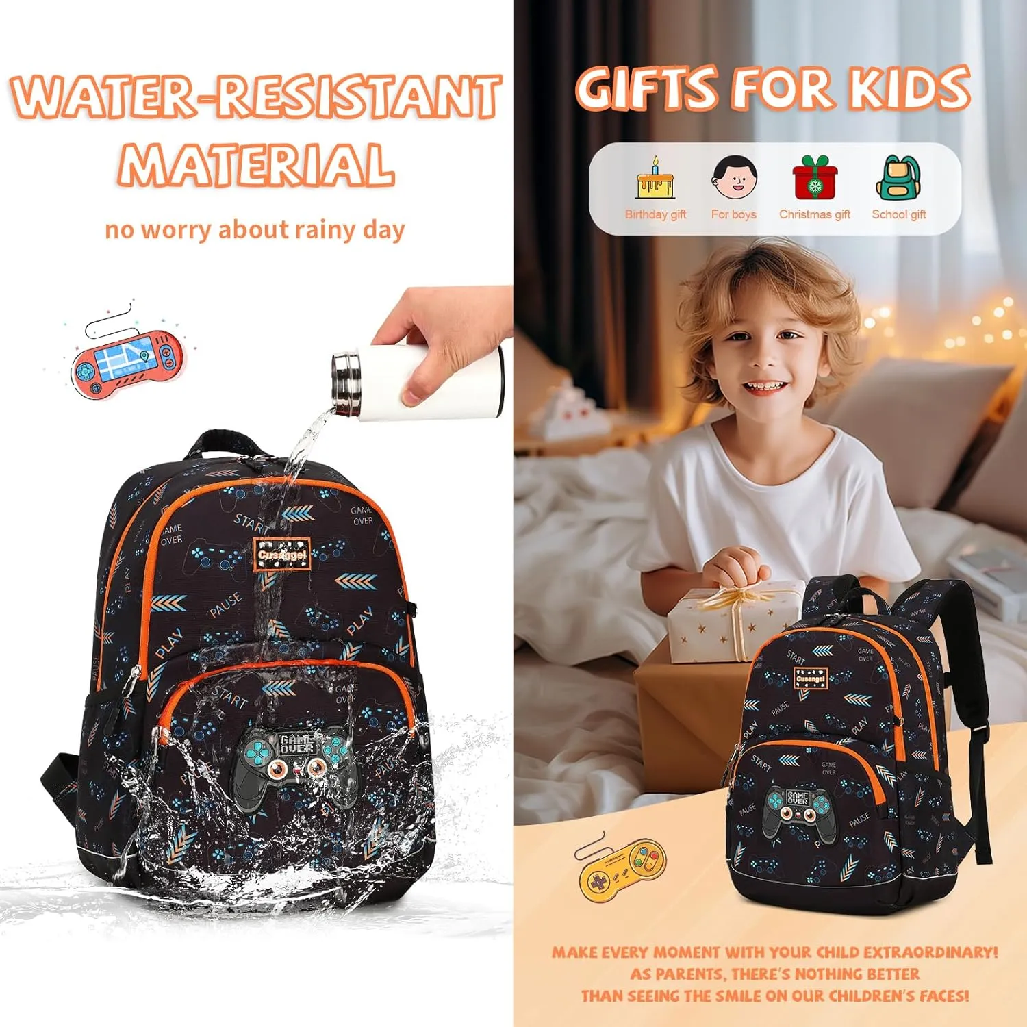 Kids Backpack for Girls Preschool Elementary Kindergarten School Bag 15.6″ Multifunctional Cute Large Capacity