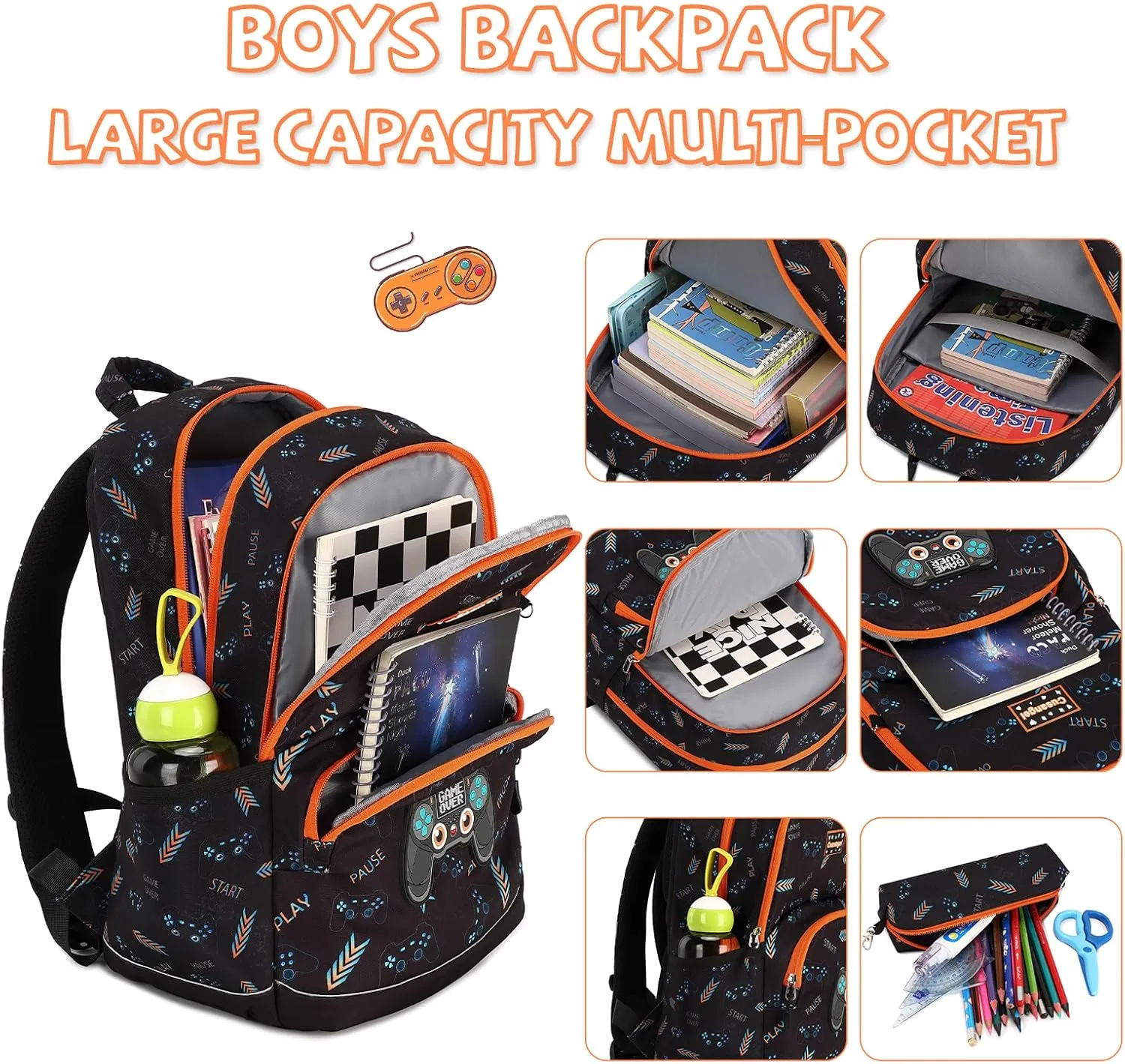 Kids Backpack for Girls Preschool Elementary Kindergarten School Bag 15.6″ Multifunctional Cute Large Capacity