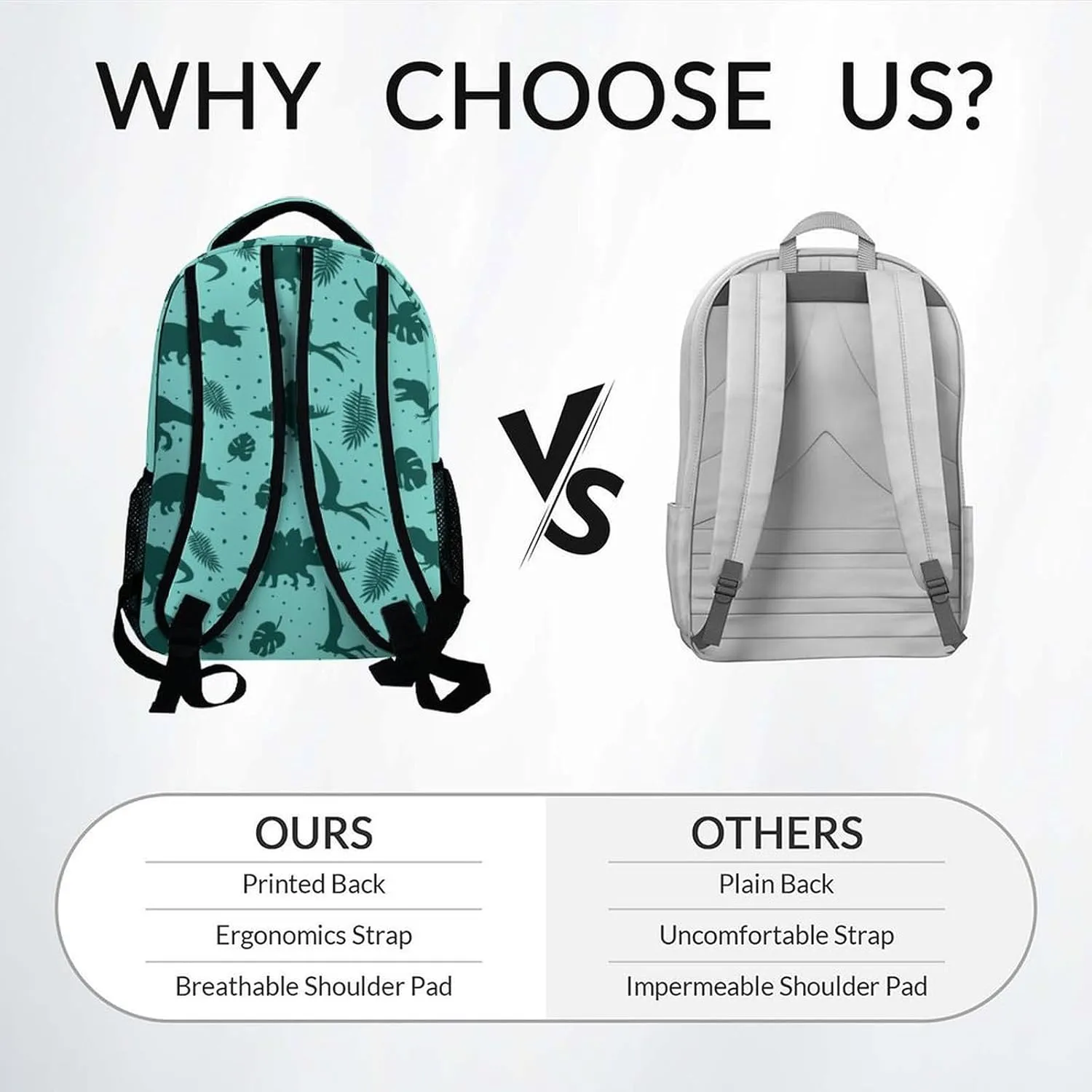 Kids Backpack School Bookbags, Dinosaur Backpack for Girls Boys, 17 Inch School Backpacks for Primary Elementary, Cute Bookbag with Adjustable Straps, Green