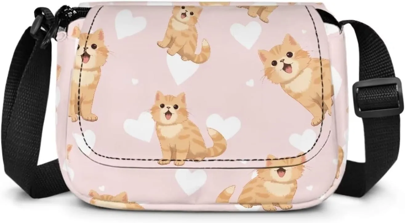 Kids Flap Crossbody Bag with Zipper Closure for School Travel