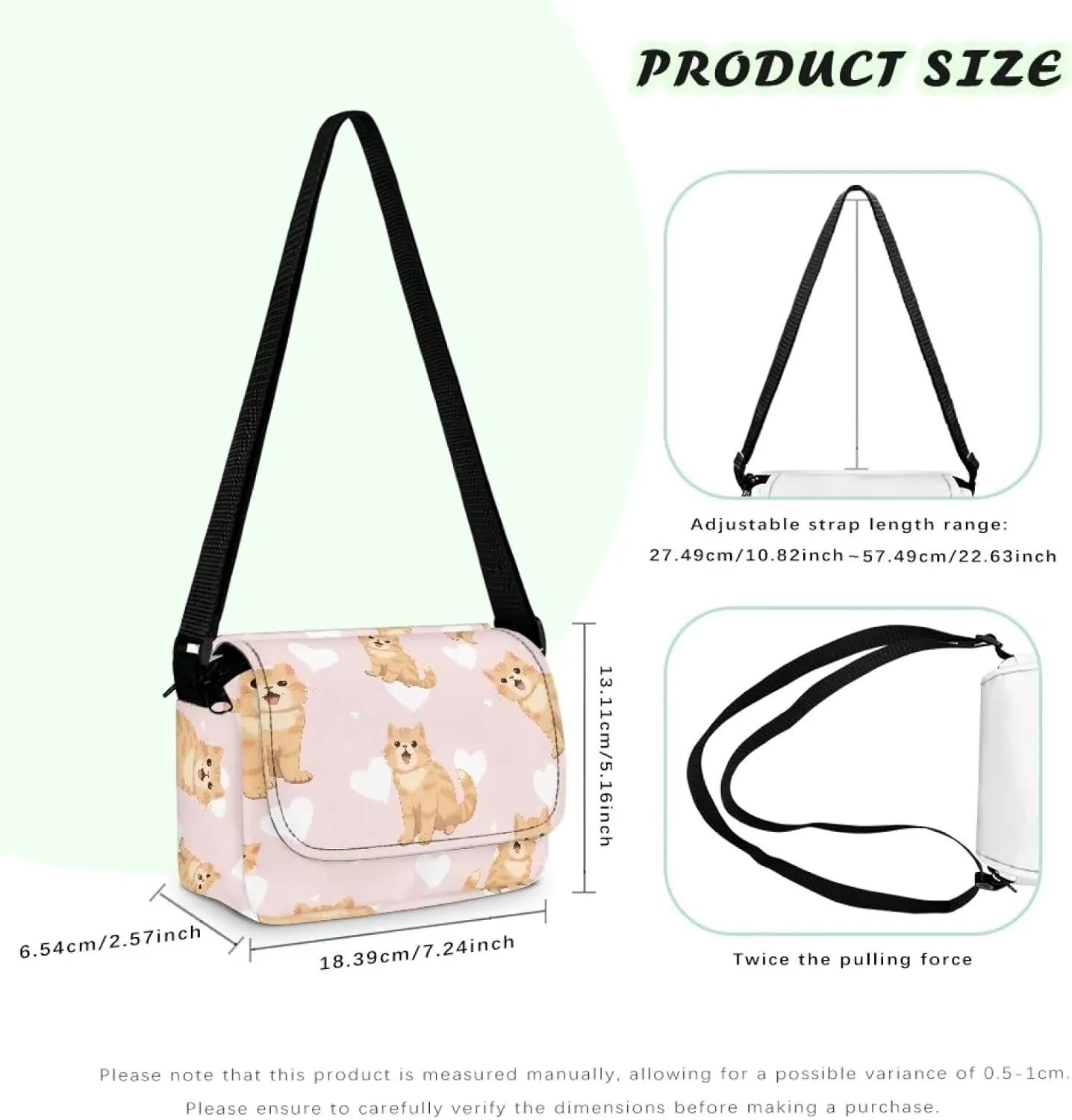 Kids Flap Crossbody Bag with Zipper Closure for School Travel