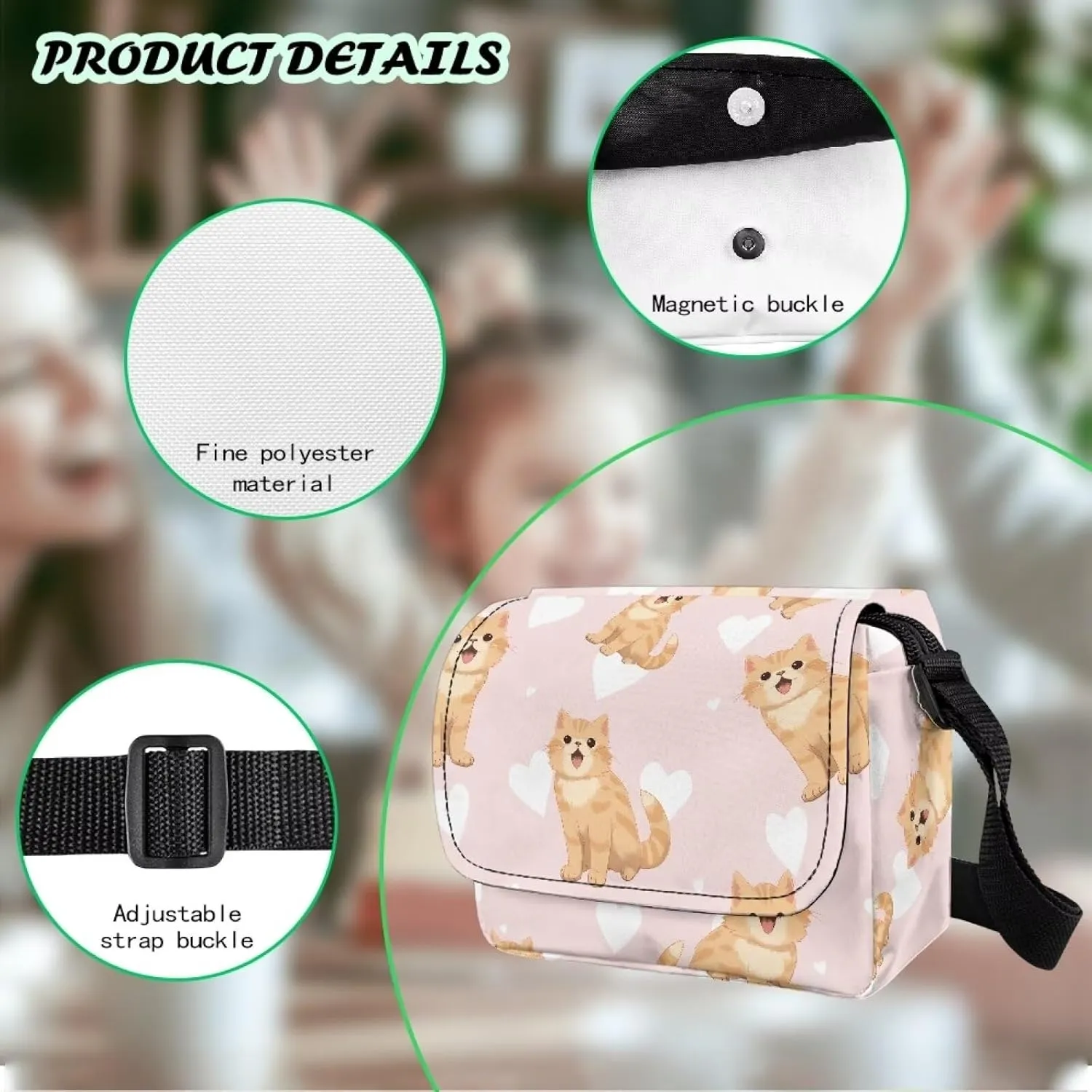 Kids Flap Crossbody Bag with Zipper Closure for School Travel