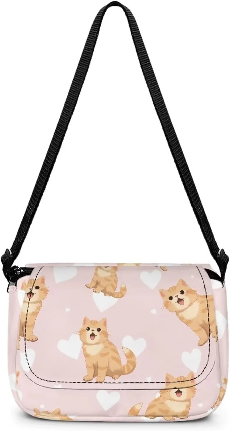 Kids Flap Crossbody Bag with Zipper Closure for School Travel
