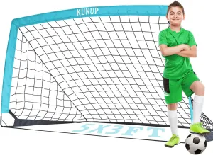 Kids Soccer Goal for Backyard, 5×3, 6×4, 9×5FT Easy Foldable Soccer Practice Net with Portable Carrying Bag for Toddler Youth Adult Soccer Training Equipment Outdoor Sports Game