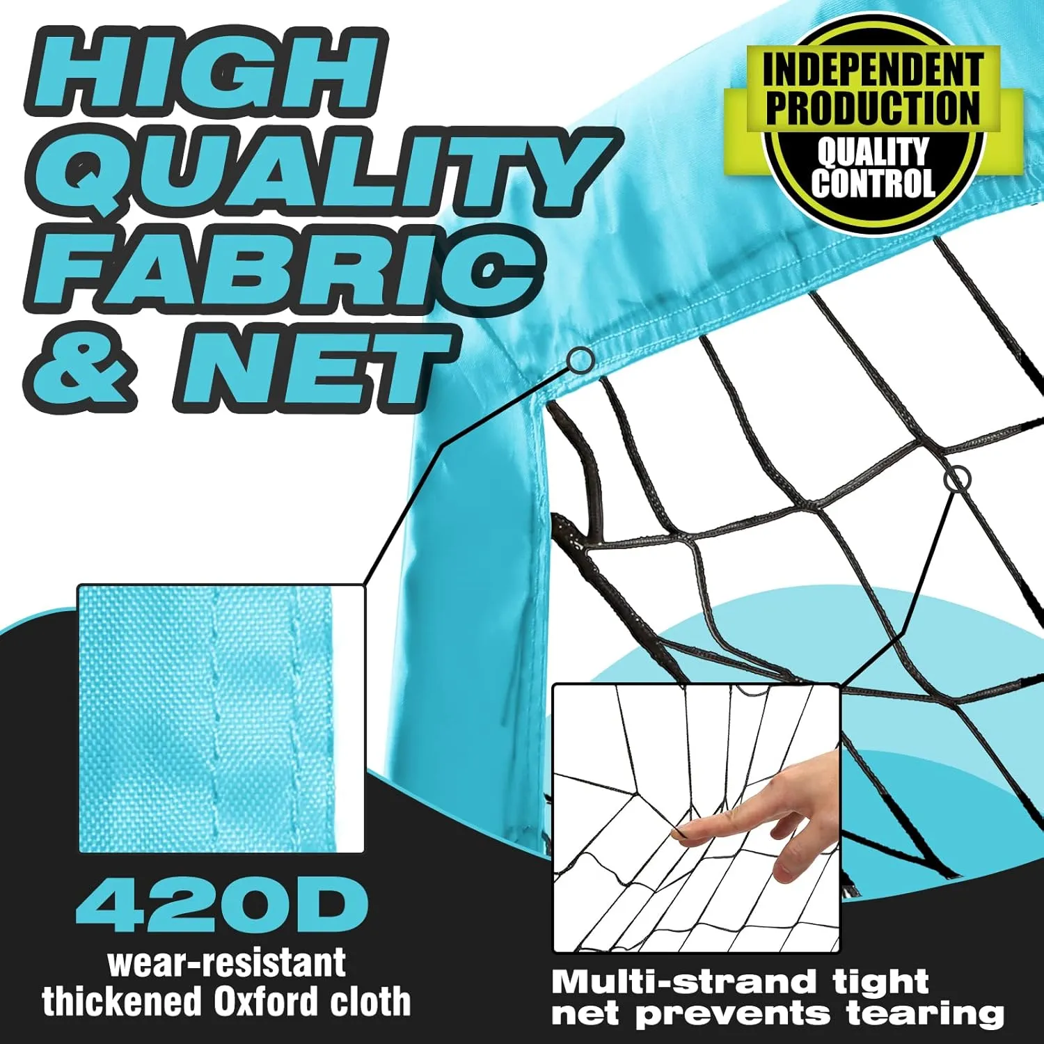 Kids Soccer Goal for Backyard, 5×3, 6×4, 9×5FT Easy Foldable Soccer Practice Net with Portable Carrying Bag for Toddler Youth Adult Soccer Training Equipment Outdoor Sports Game