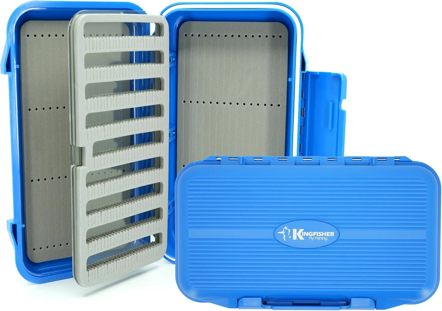 Kingfisher Waterproof Dry Fly Fishing Box with Leaf