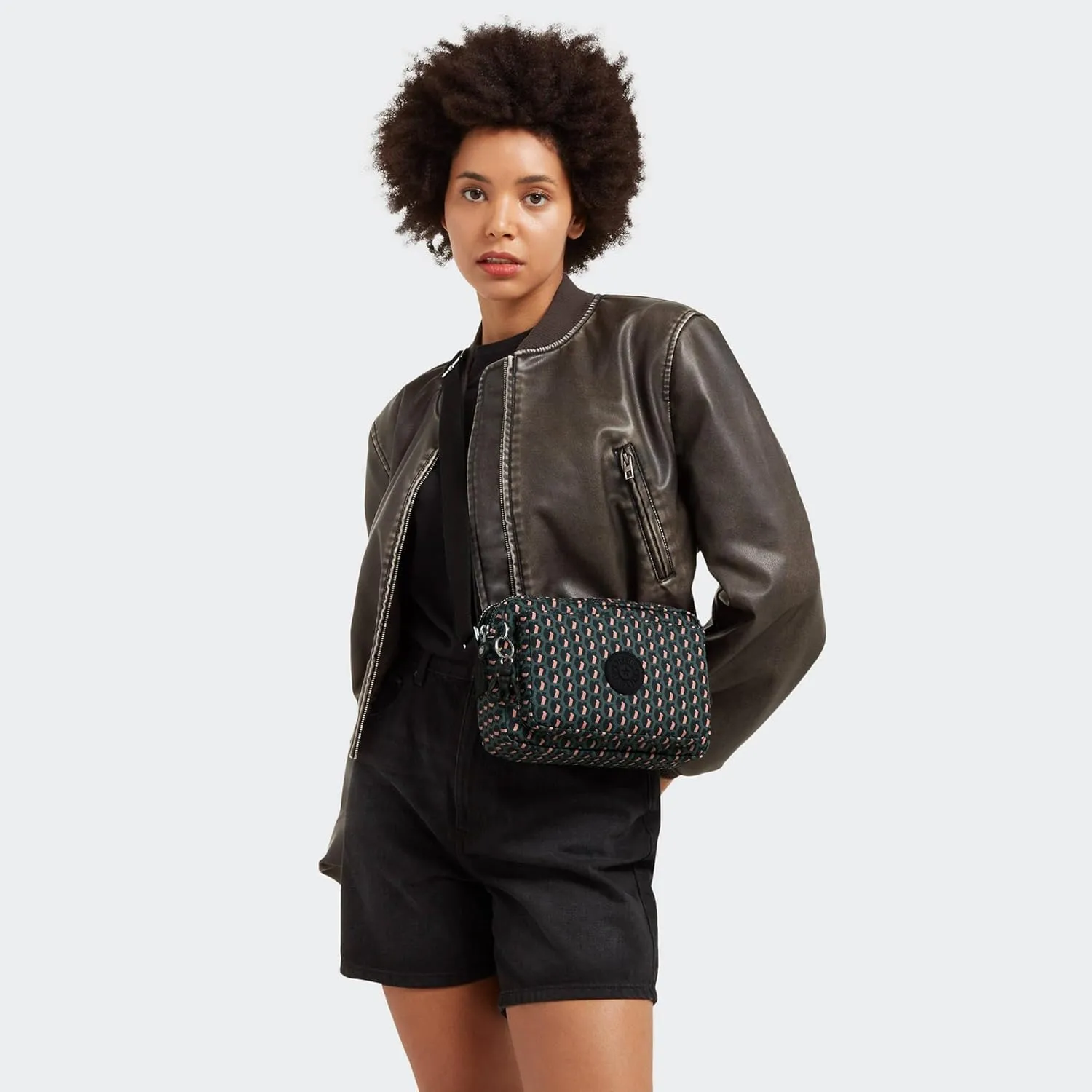 Kipling Women’s Abanu Medium Crossbody Bag, Lightweight, Adjustable Nylon Waist Pack with Multi-Compartment Zip Pockets