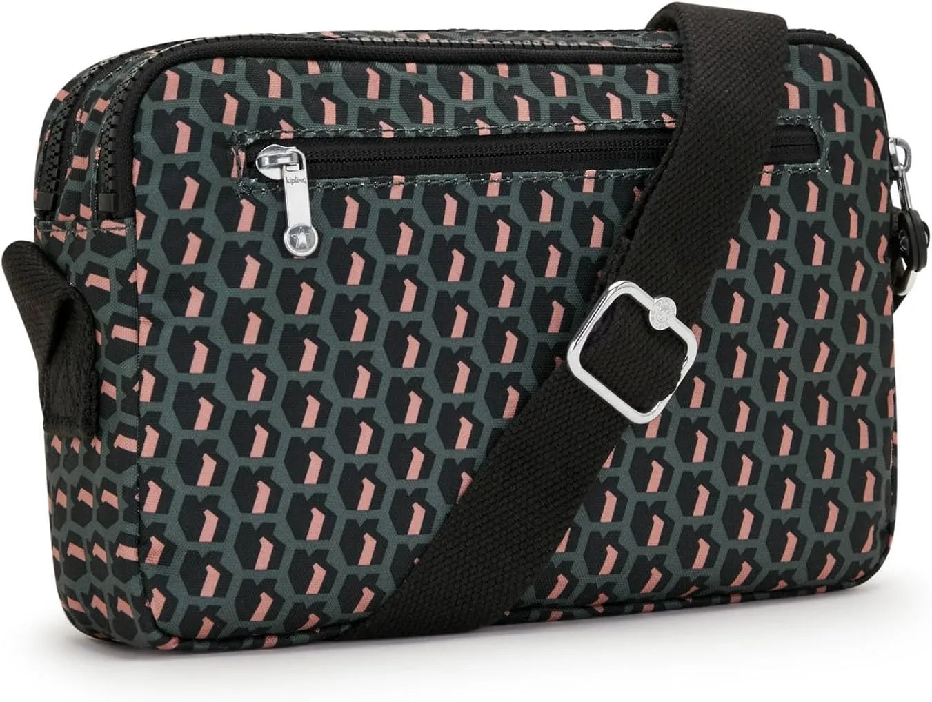 Kipling Women’s Abanu Medium Crossbody Bag, Lightweight, Adjustable Nylon Waist Pack with Multi-Compartment Zip Pockets