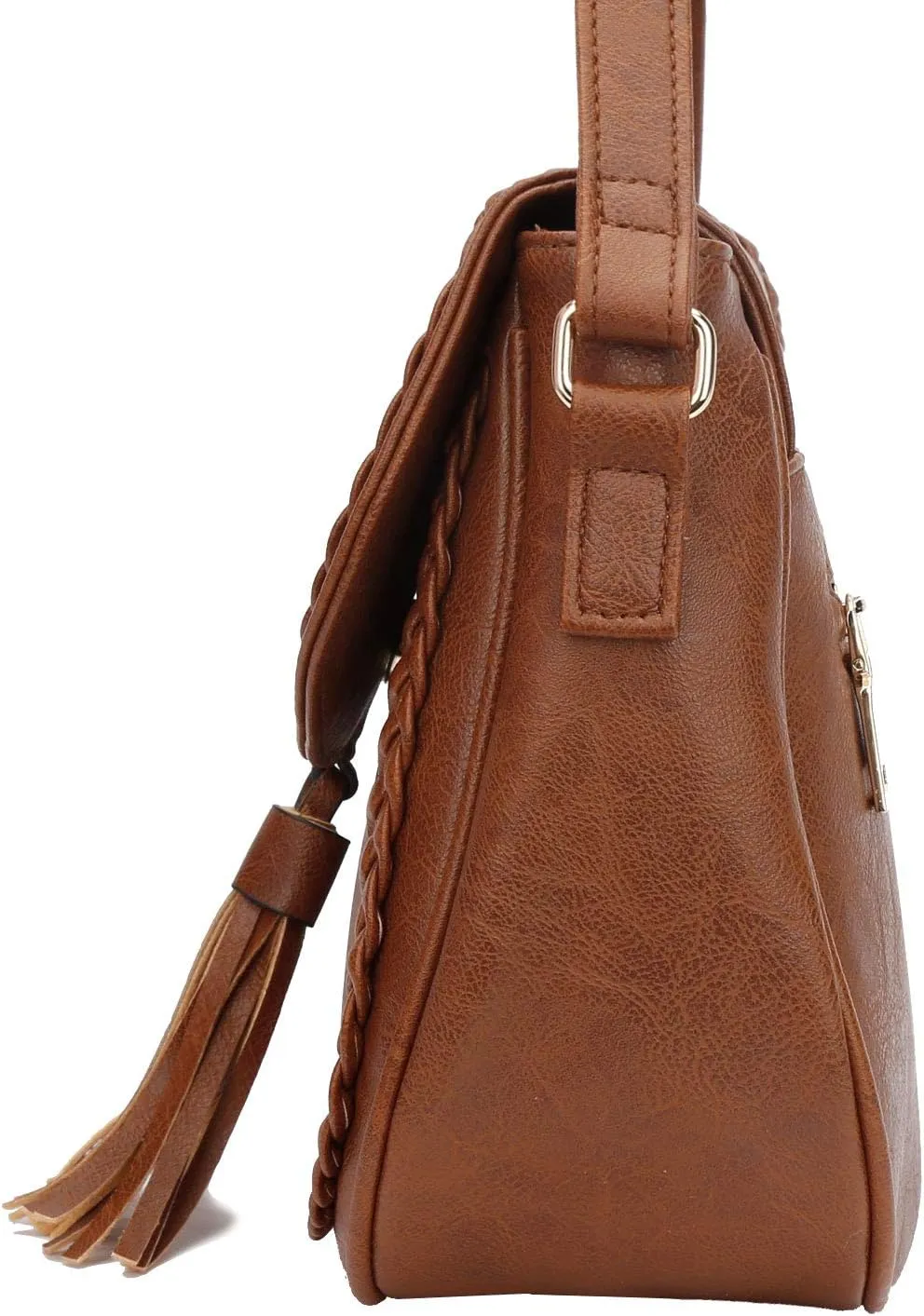 KKXIU Casual Flap Saddle Crossbody Bags for Women Purses and Handbags with Tassel