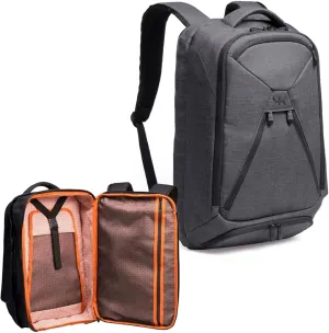 Knack Series 1 Laptop Backpack Fits up to 15 Inch - Knack Bags Carry-On Backpack, TSA Approved, Expandable Travel Backpacks (Savile Gray, Medium)