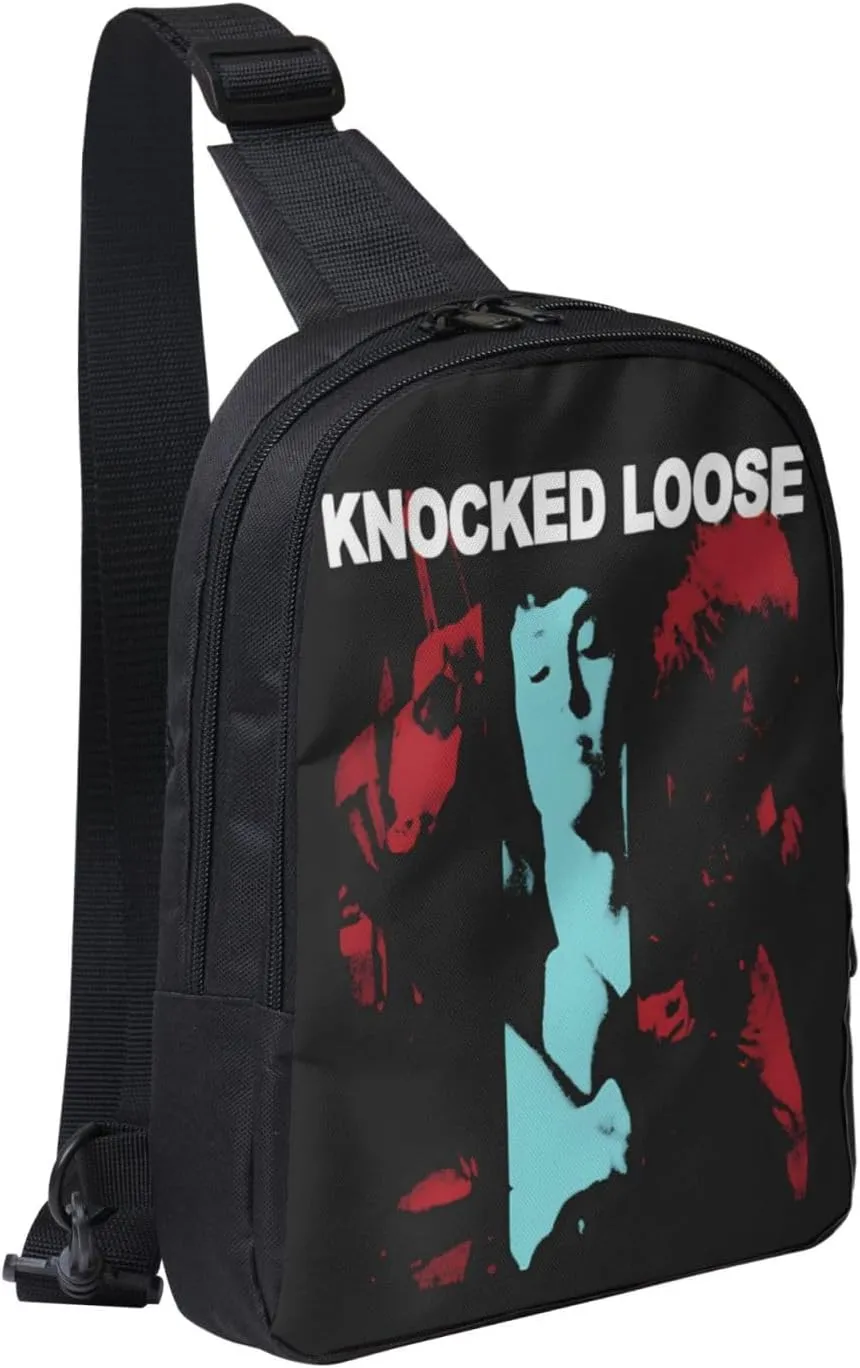 Knocked Music Loose Crossbody Bags for Women Men, Travel Hiking Sling Bag, Lightweight Handbag, Chest Purse Backpack
