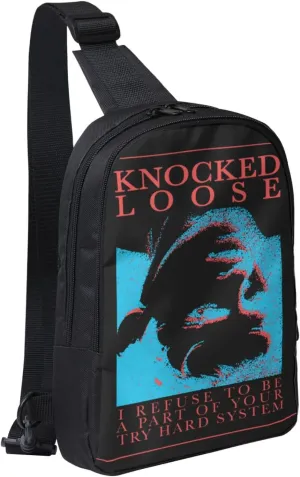 Knocked Music Loose Crossbody Bags for Women Men, Travel Hiking Sling Bag, Lightweight Handbag, Chest Purse Backpack