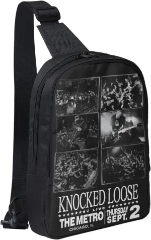 Knocked Music Loose Crossbody Bags for Women Men, Travel Hiking Sling Bag, Lightweight Handbag, Chest Purse Backpack