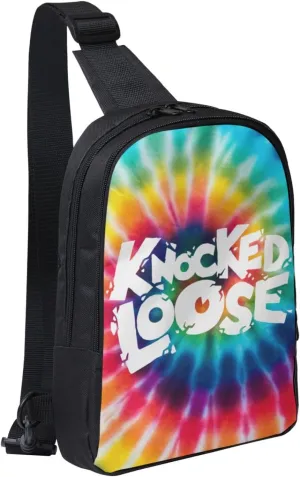 Knocked Music Loose Crossbody Bags for Women Men, Travel Hiking Sling Bag, Lightweight Handbag, Chest Purse Backpack